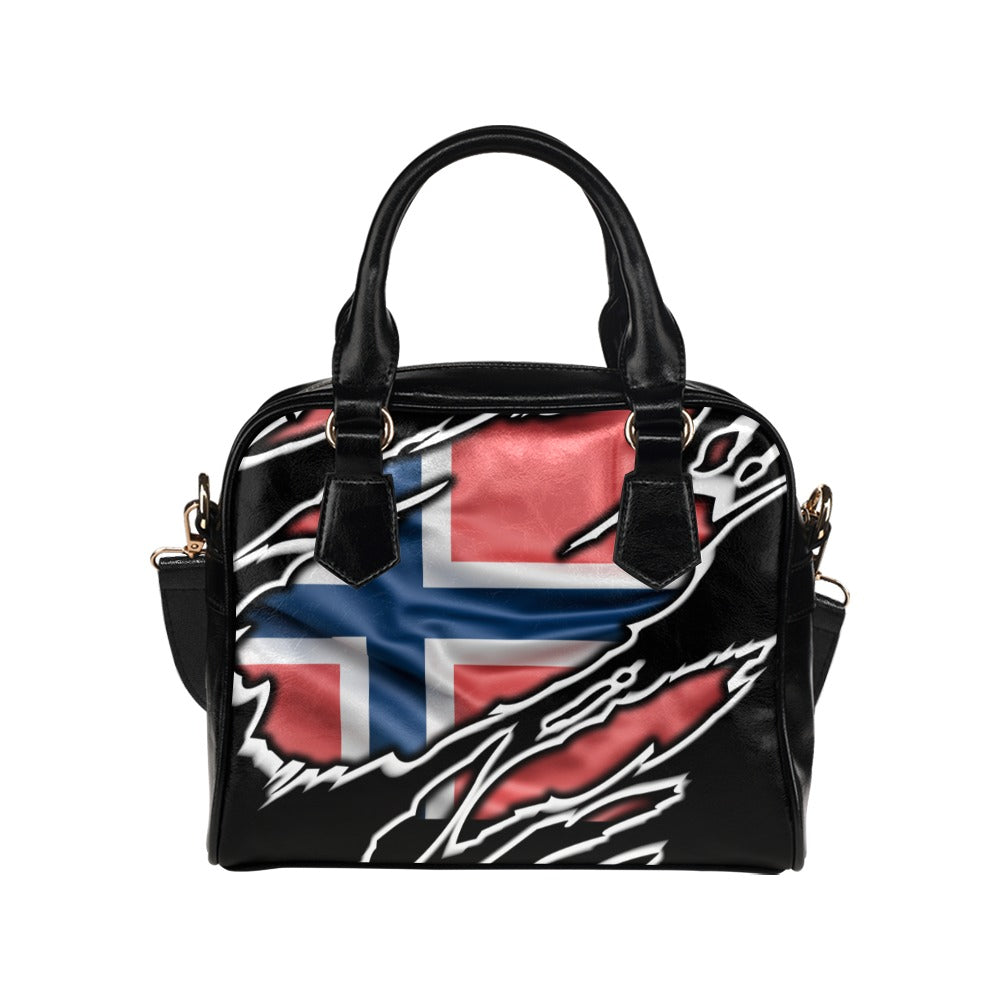 Flag Norway patriot love Shoulder Handbag