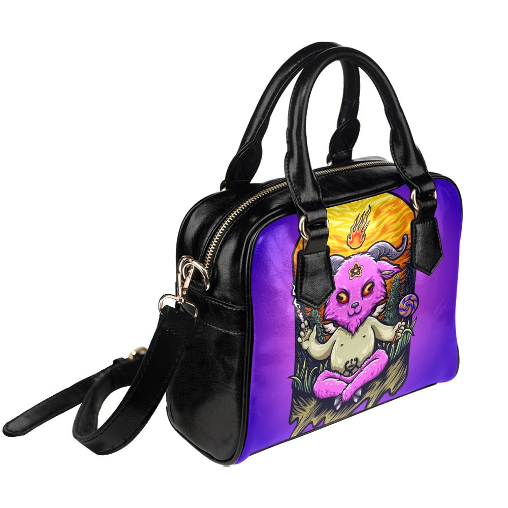 Trippy Mascot Baphomet Cute Shoulder Handbag