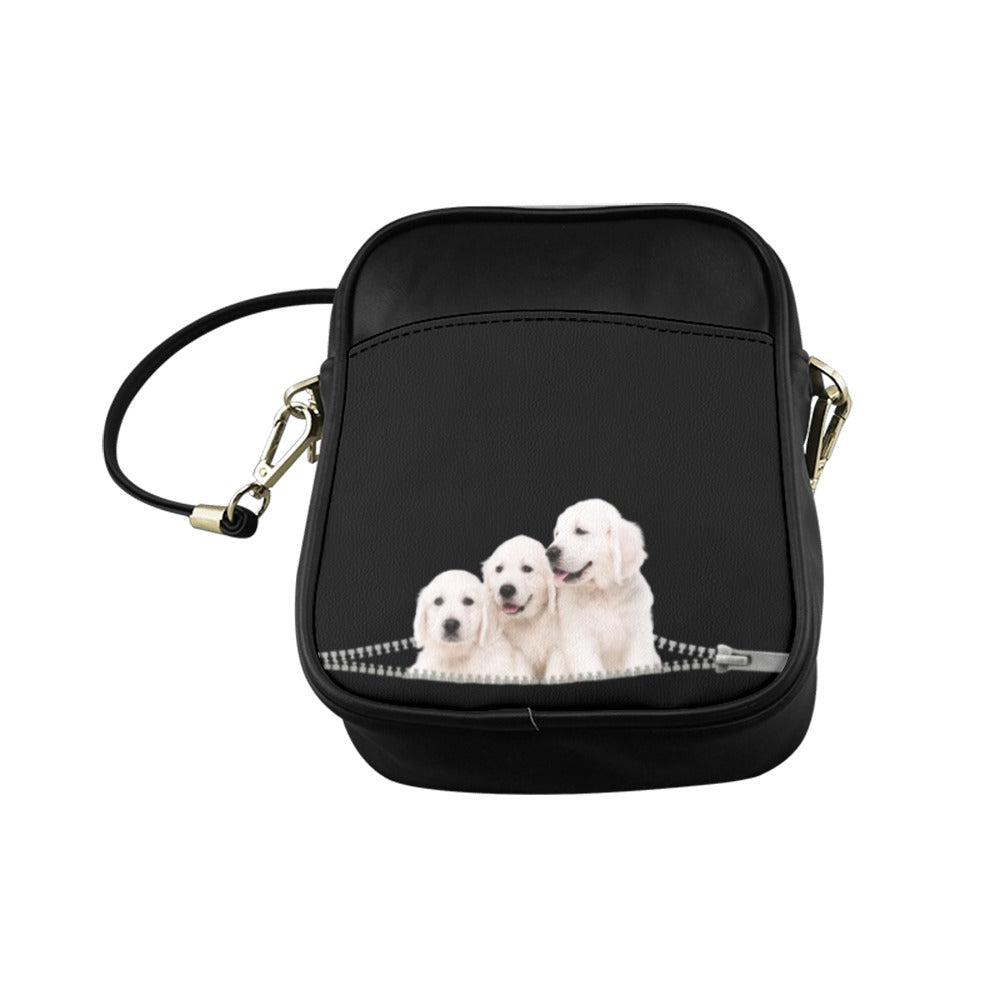 Golden Retrievers Zip Sling Bag