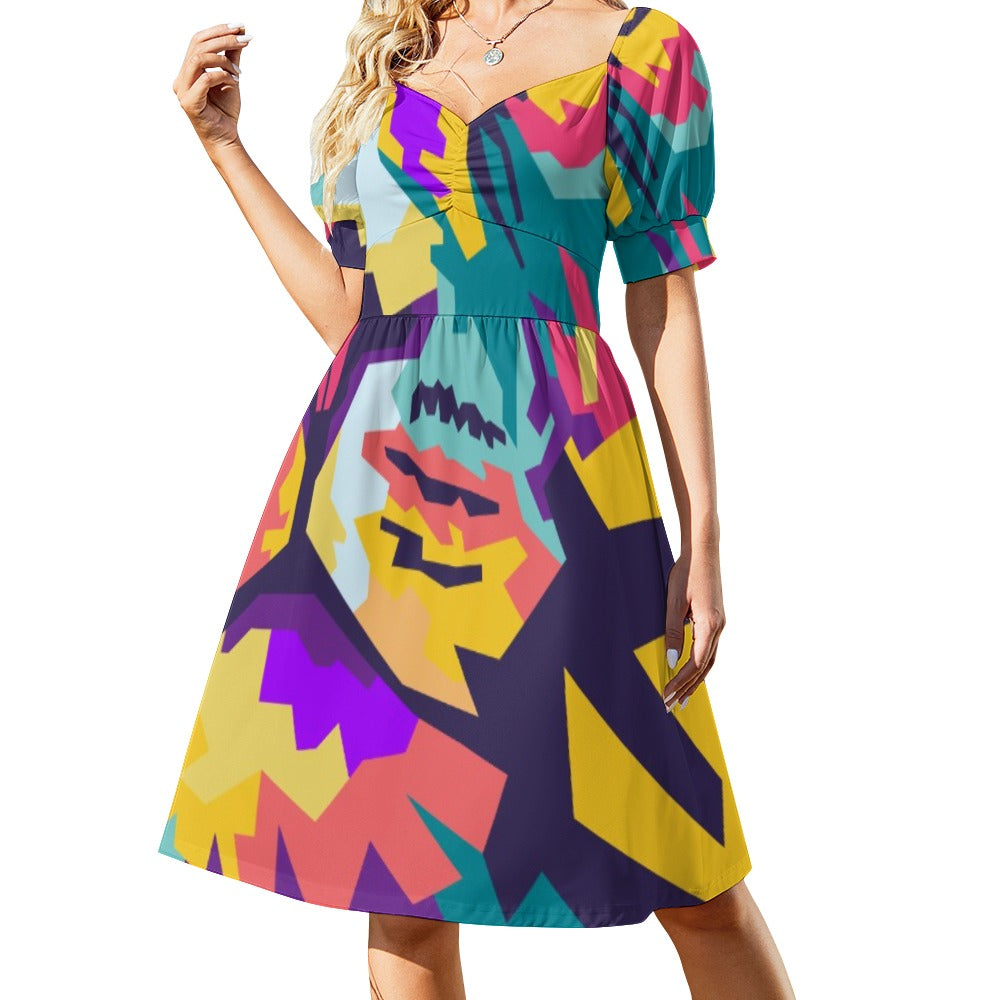 Crazy Colors Sweetheart Dress