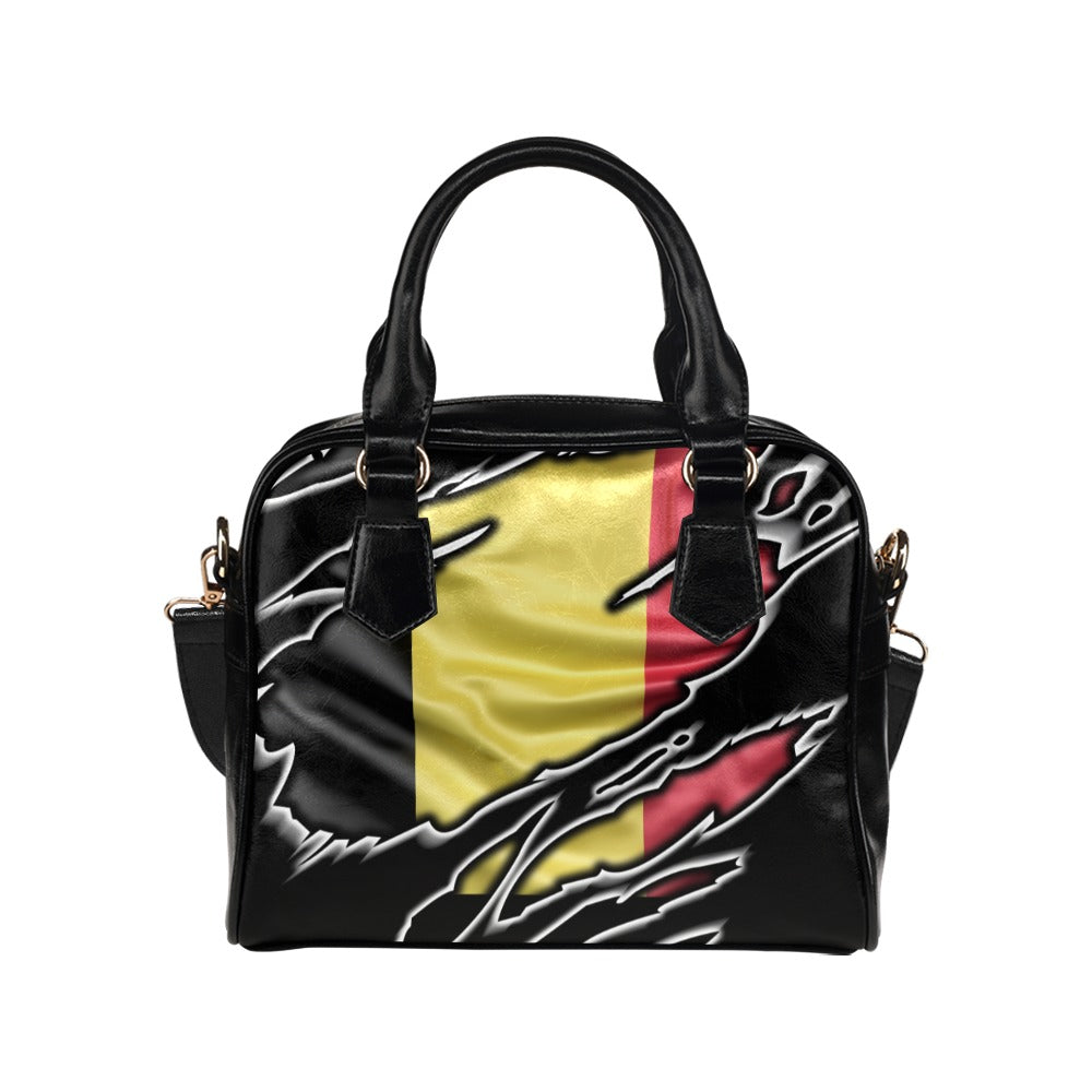 Flag Belgium patriot love Shoulder Handbag