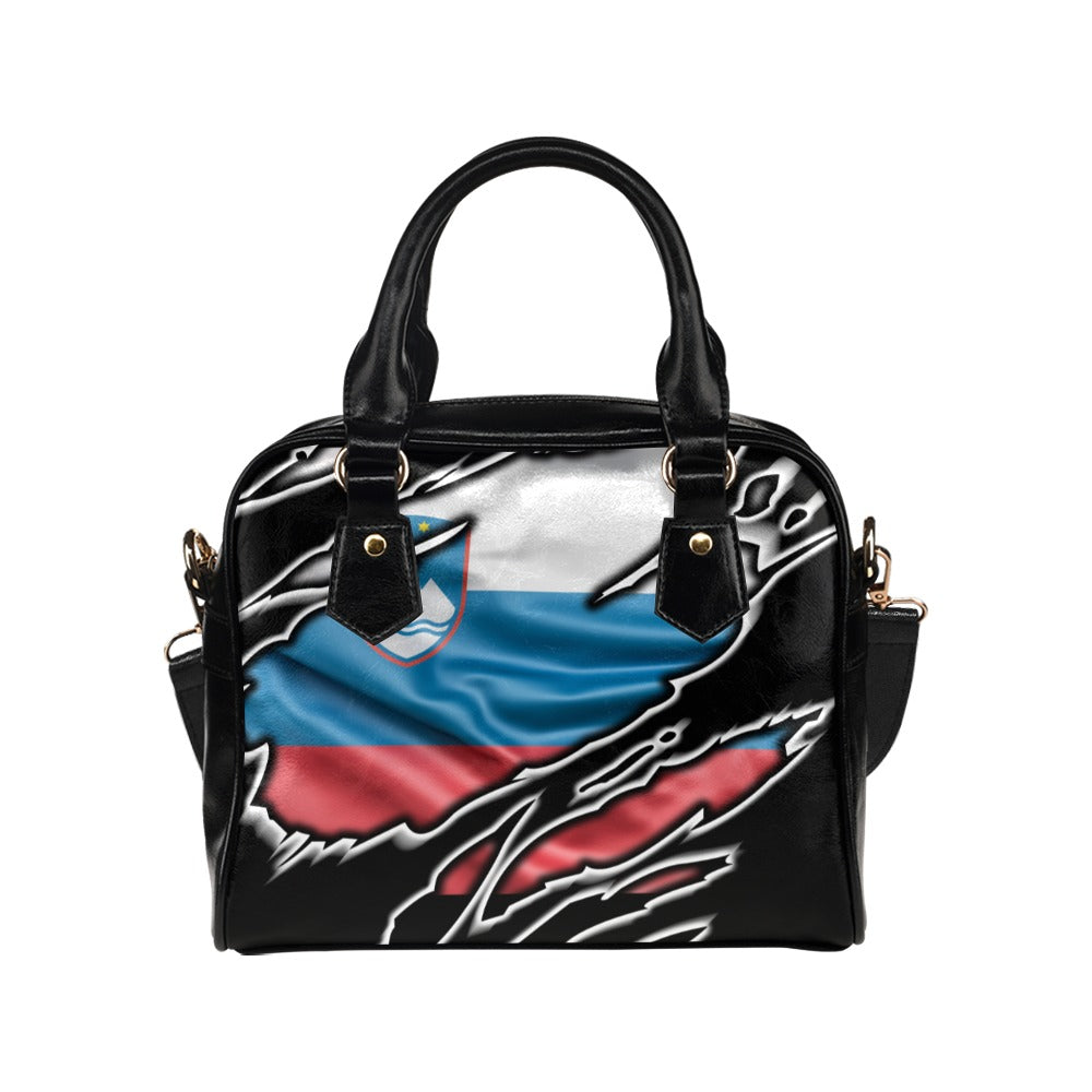 Flag Slovenia patriot love Shoulder Handbag