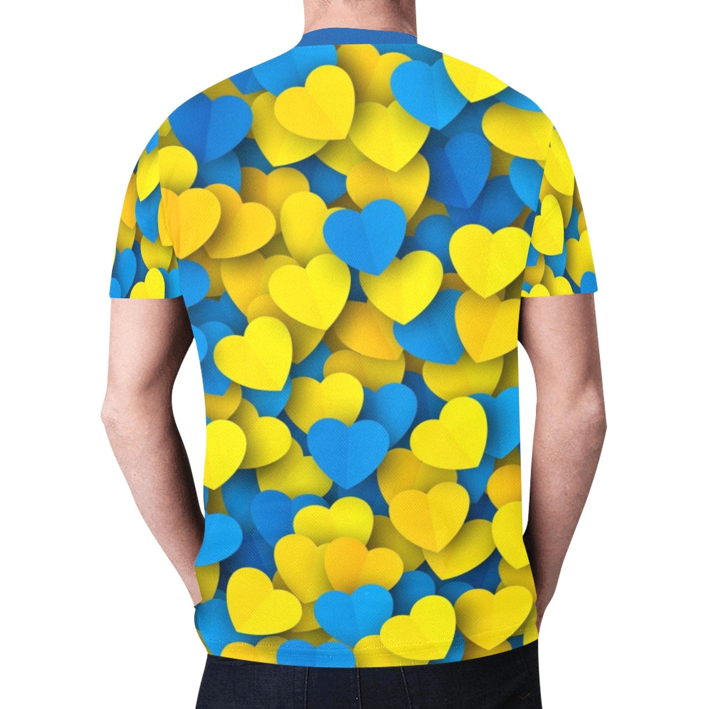 Ukraine Hearts National Colours New All Over Print T-shirt