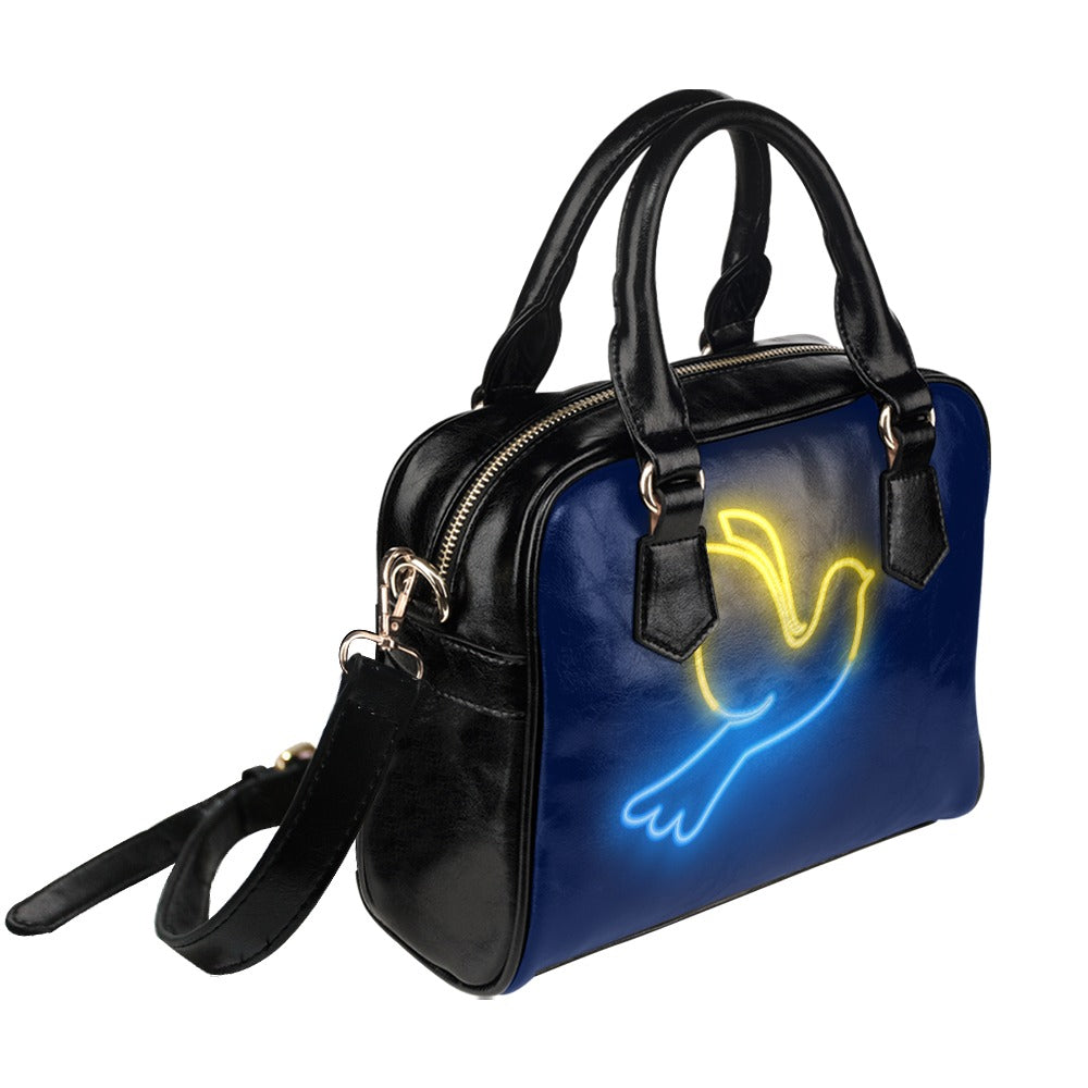 Neon Ukraine Bird Shoulder Handbag