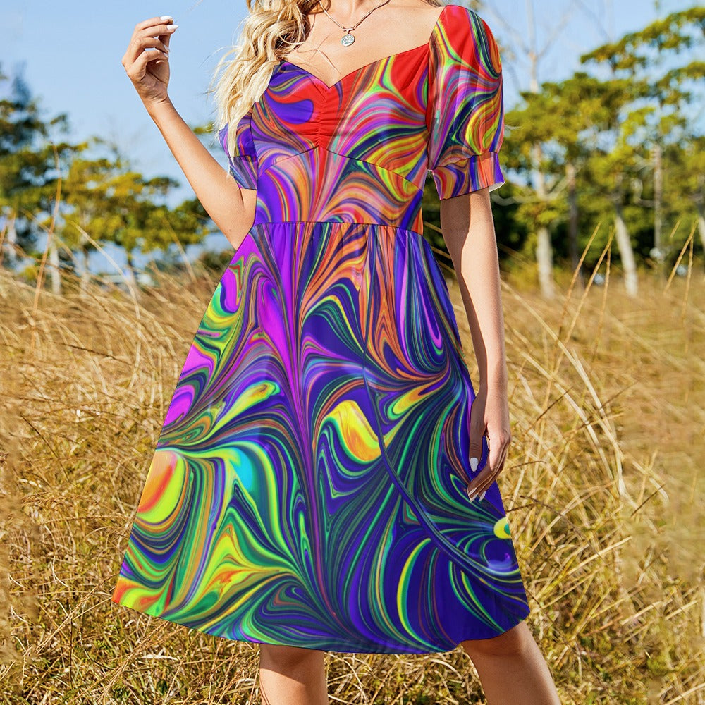 Colorful Fancy Sweetheart Dress