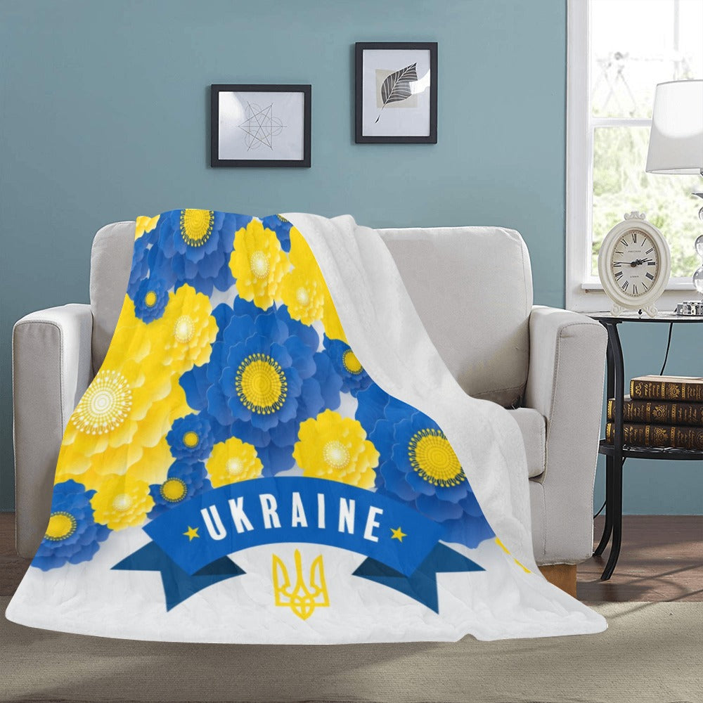 Ukraine Flowers Ultra-Soft Micro Fleece Blanket 60"x80"