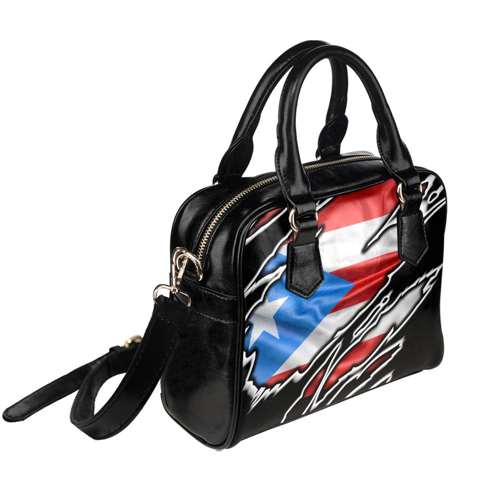 Flag Puerto Rico patriot love Shoulder Handbag