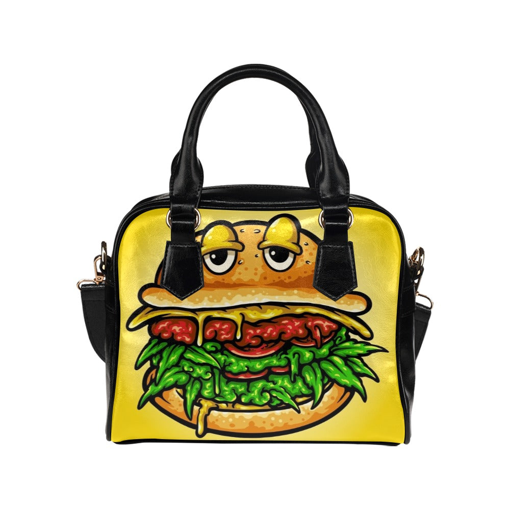 Vegan Burger Weed Cannabis Funny Shoulder Handbag