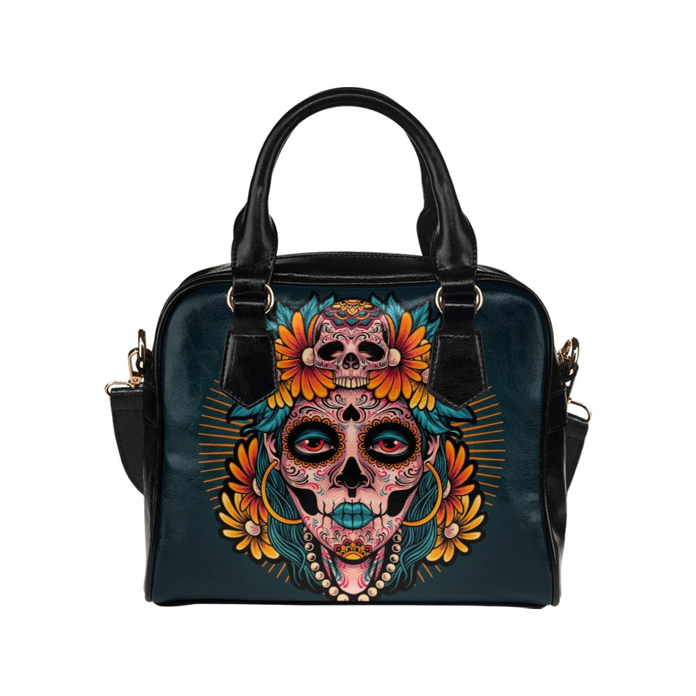 Muertos Girl Skull Shoulder Handbag