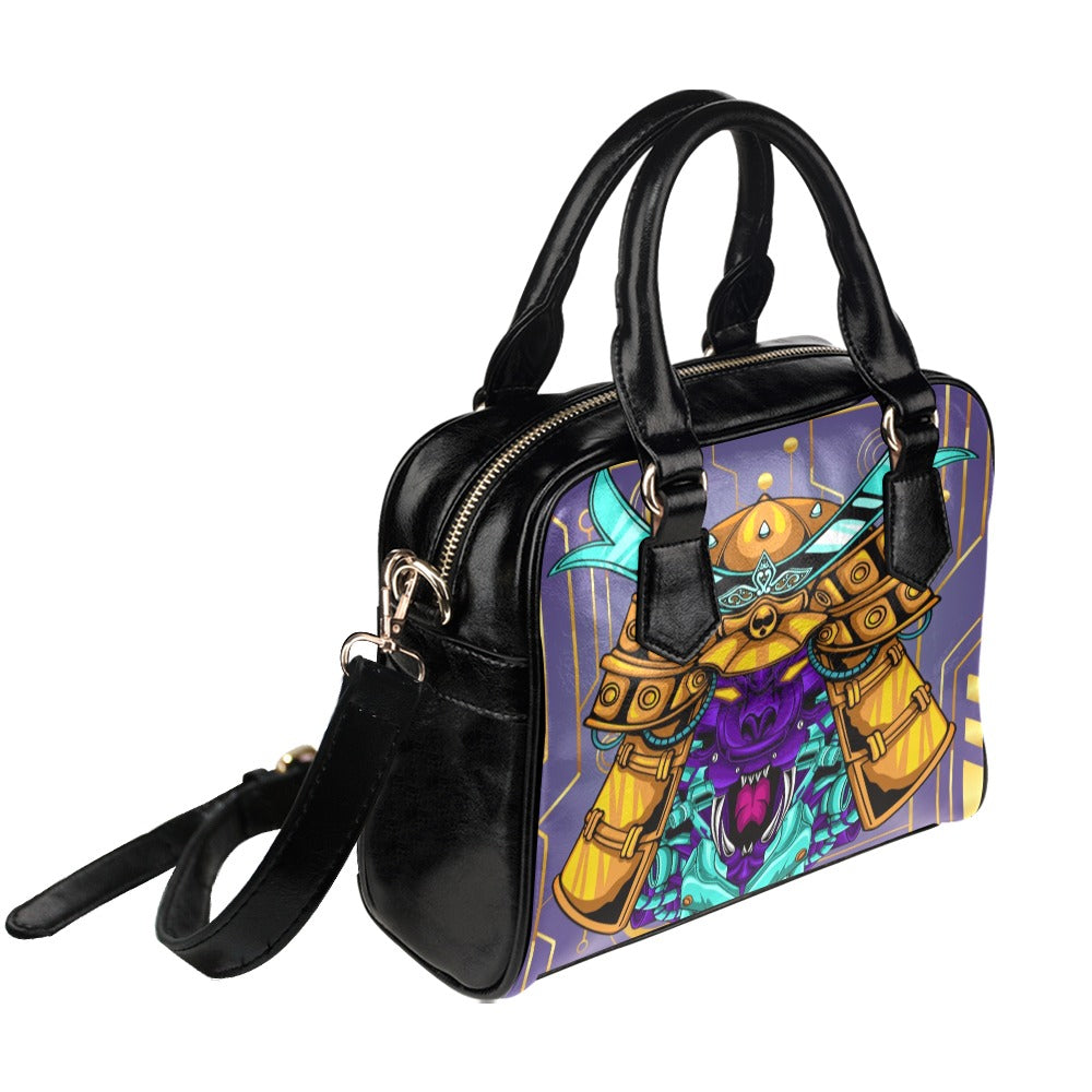 Japanese Mecha Samurai Shoulder Handbag