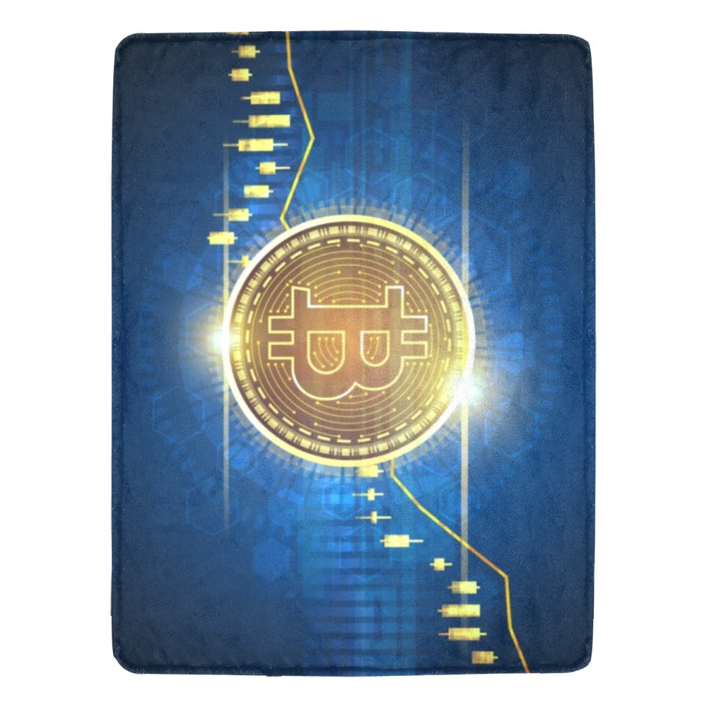 Technical Graph Bitcoin Futuristic Concept Ultra-Soft Micro Fleece Blanket 60"x80"