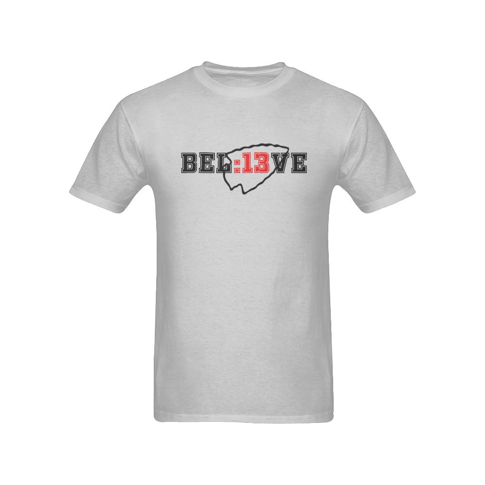 Believe 13 Seconds Chiefs Grey Men's T-Shirt