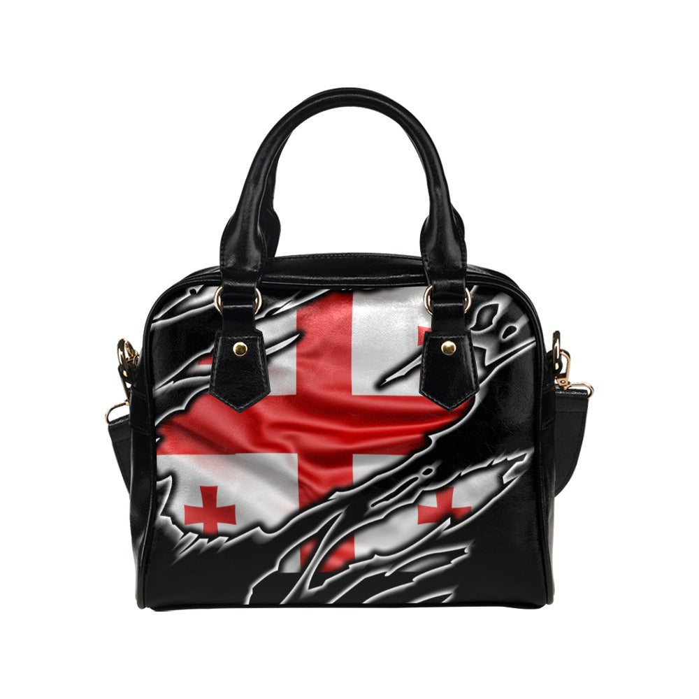 Flag Georgia patriot love Shoulder Handbag