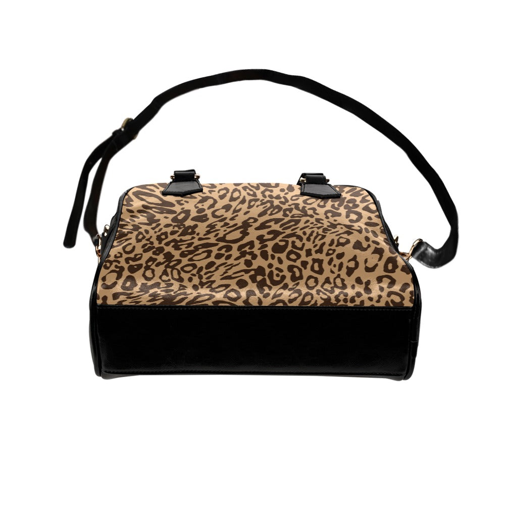 Big Cat Skin Shoulder Handbag