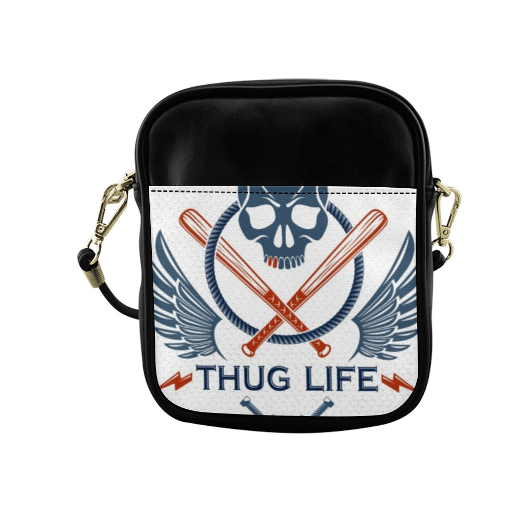 Gang Brutal Criminal Emblem Skull Sling Bag