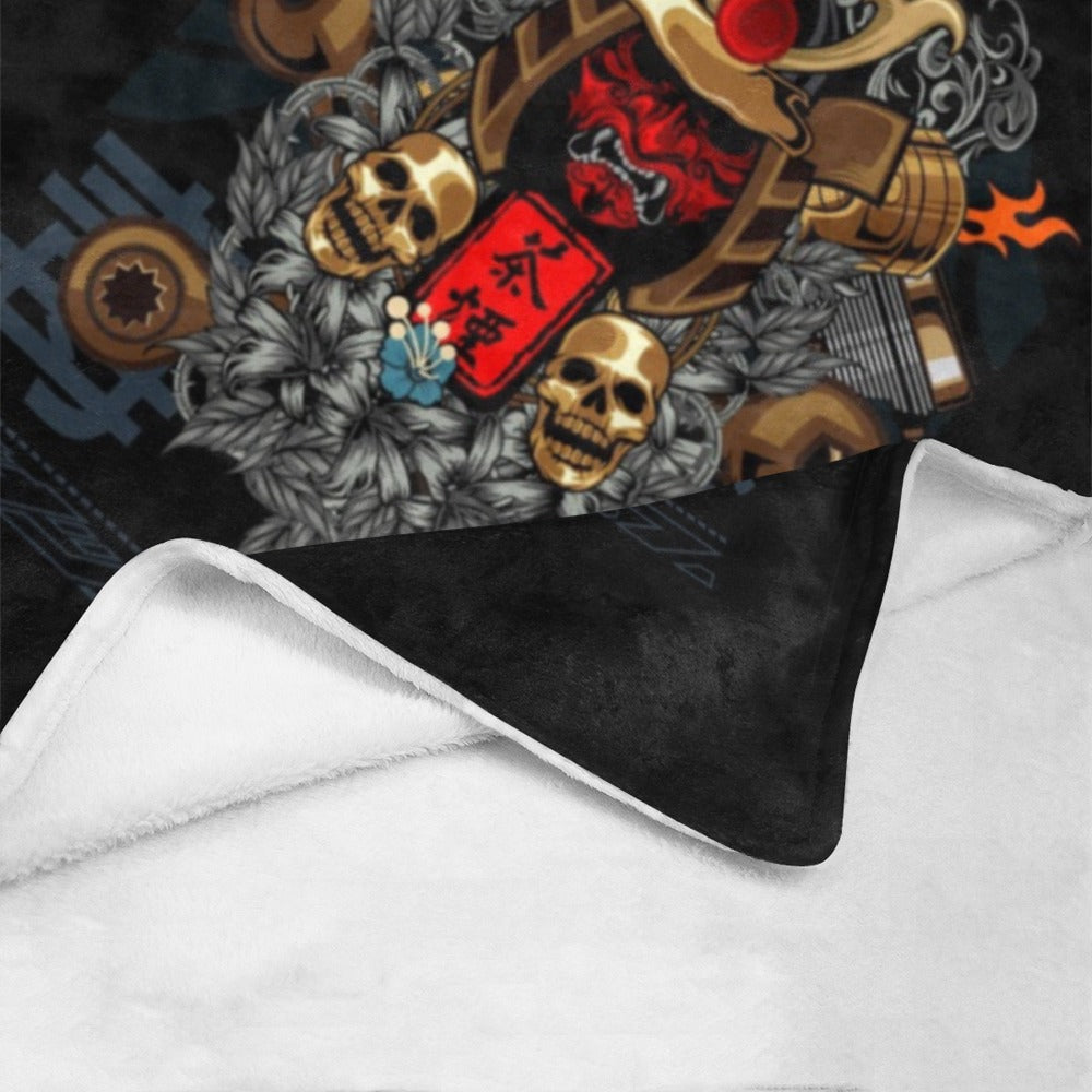 Japanese Samurai Cyborg Armor Ultra-Soft Micro Fleece Blanket 60"x80"