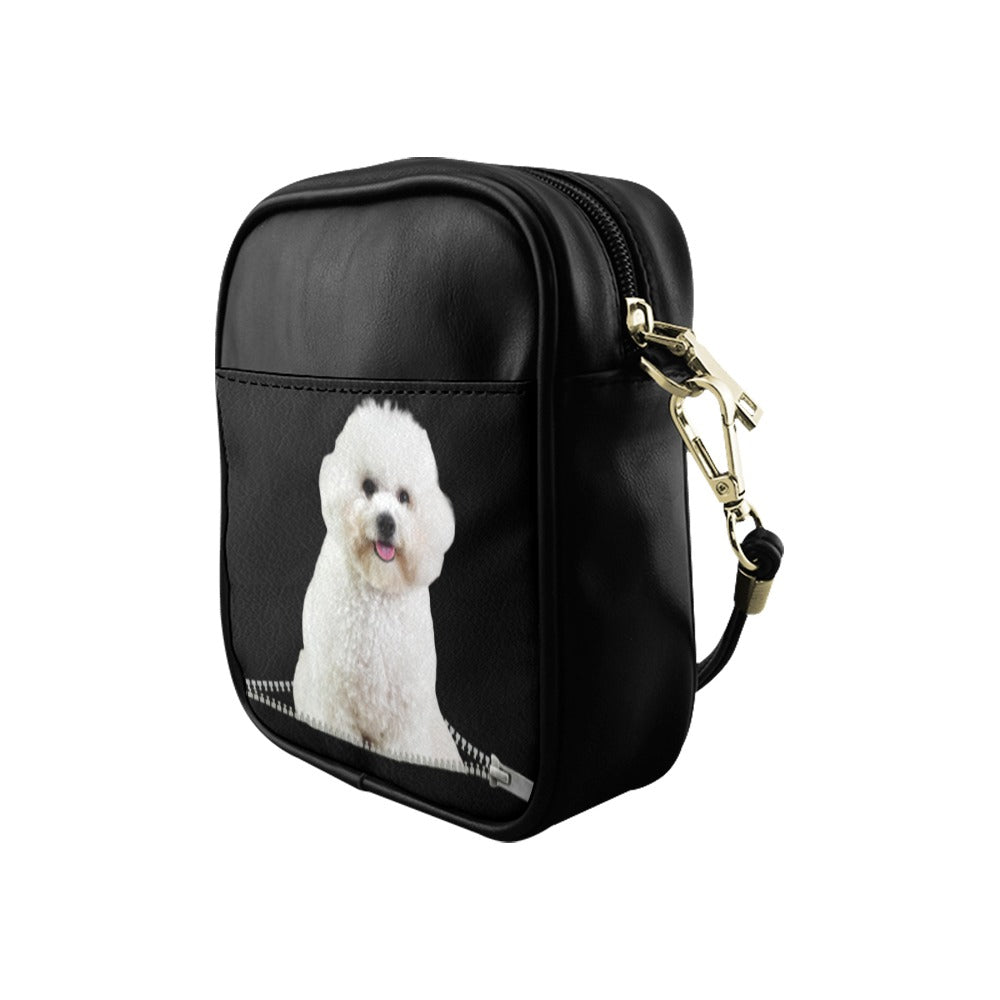 Poodle Puppy Zip Sling Bag