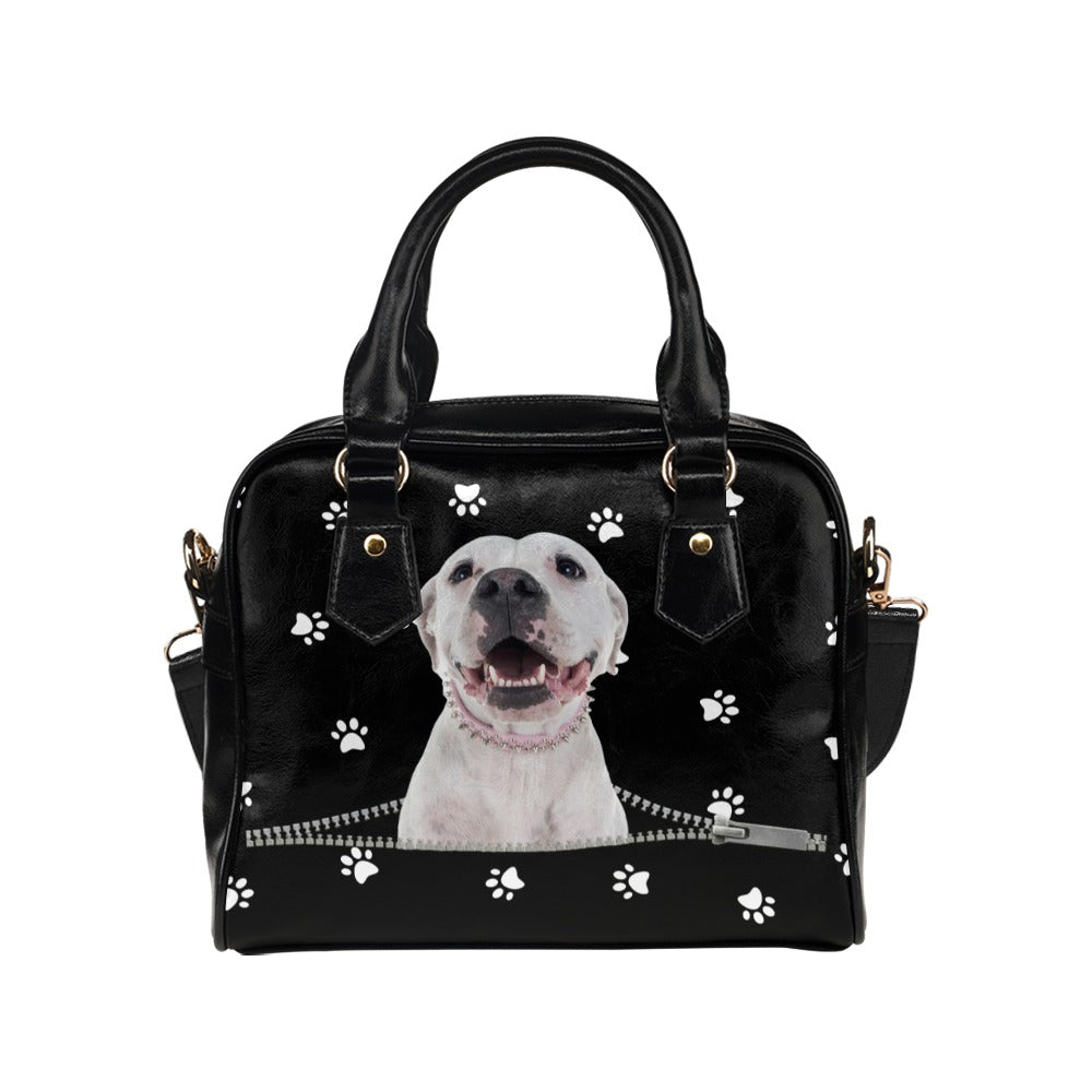 Dogo Argentino Paws Shoulder Handbag