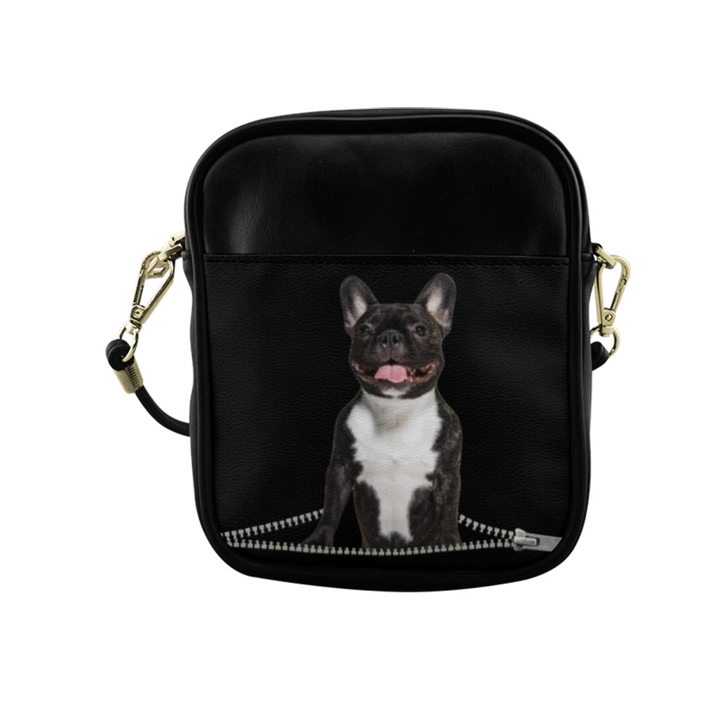 French Bulldog Zip Sling Bag