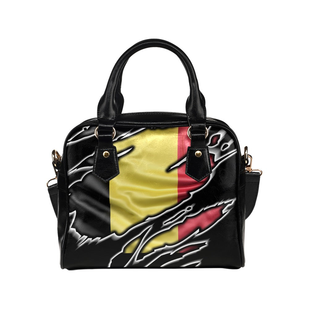 Flag Belgium patriot love Shoulder Handbag