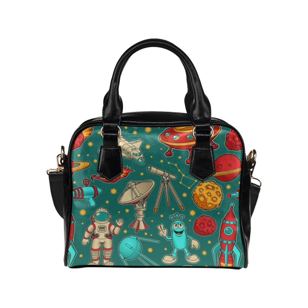 Cartoon Space Shoulder Handbag