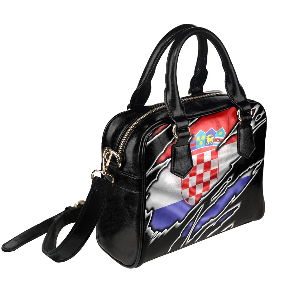 Flag Croatia patriot love Shoulder Handbag