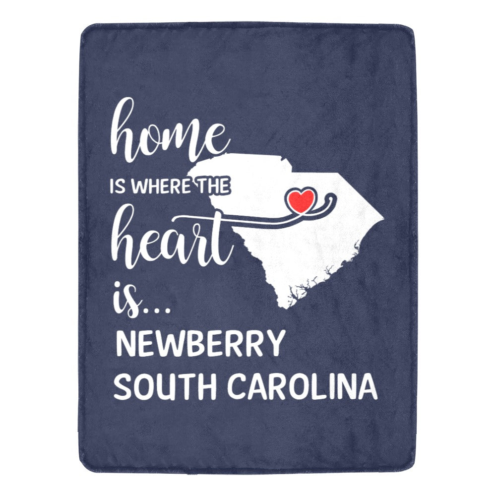 Newberry County South Carolina Is Where My Heart Is Gift Ultra-Soft Micro Fleece Blanket 60"x80"