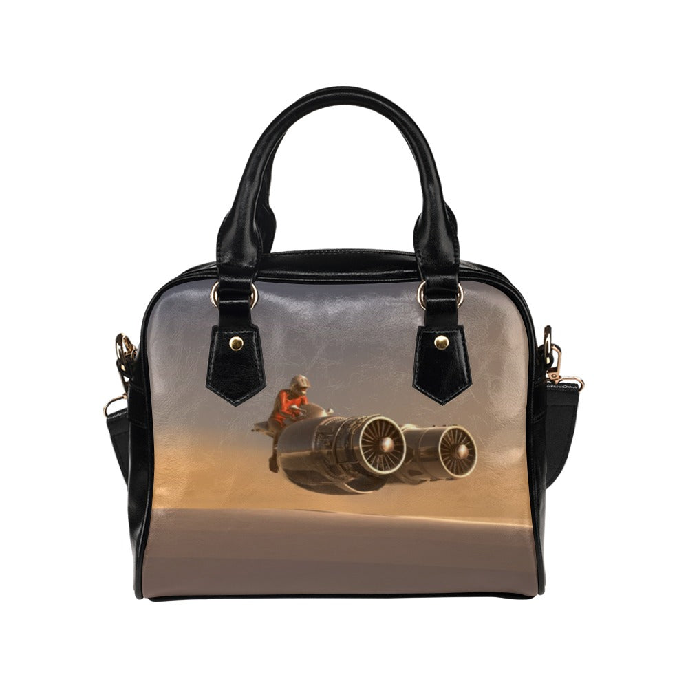 Air Motorcycle Turbine Jet Shoulder Handbag