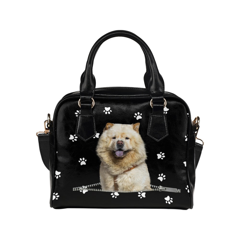 Chow Chow Zip Paws Shoulder Handbag