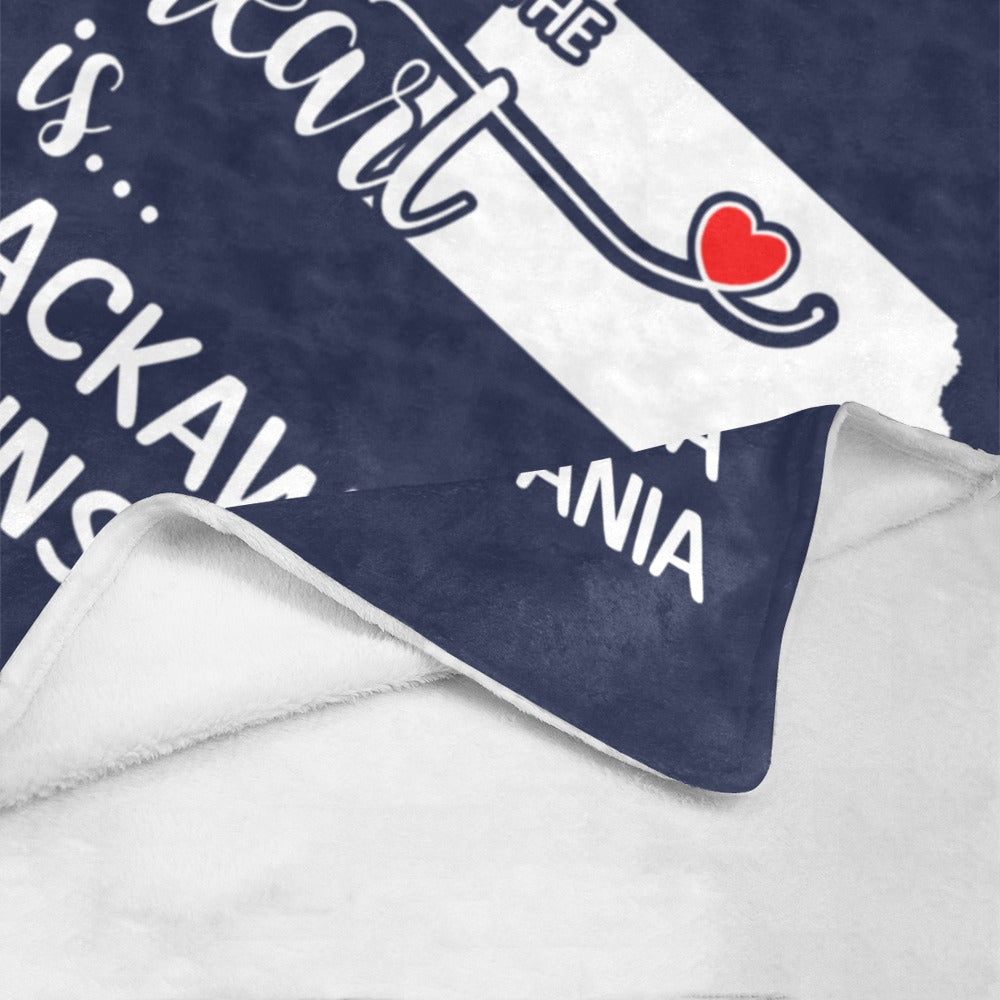 Lackawanna County Pennsylvania Is Where My Heart Is Gift Ultra-Soft Micro Fleece Blanket 60"x80"