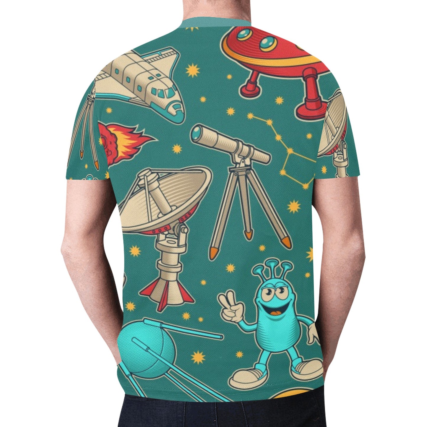 Cartoon Space New All Over Print T-shirt