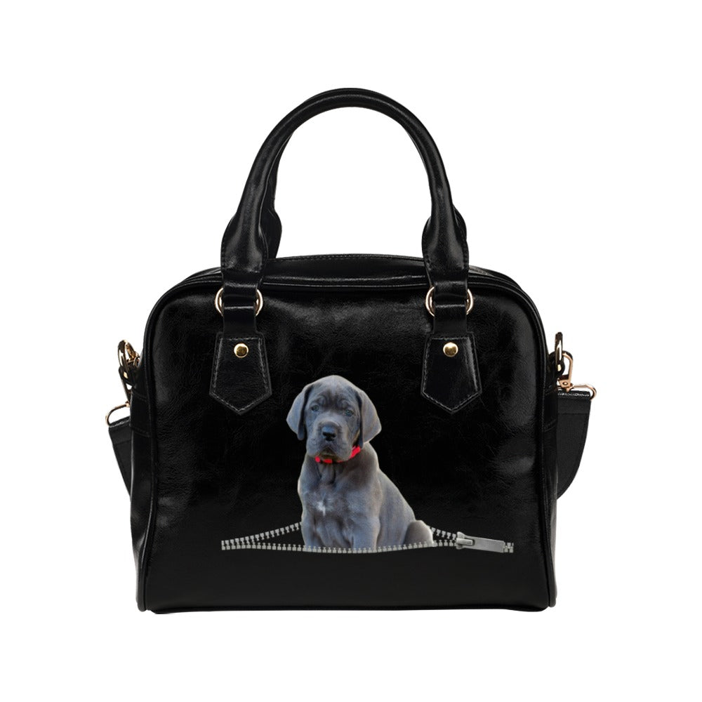 Great Dane Puppy Zip Shoulder Handbag