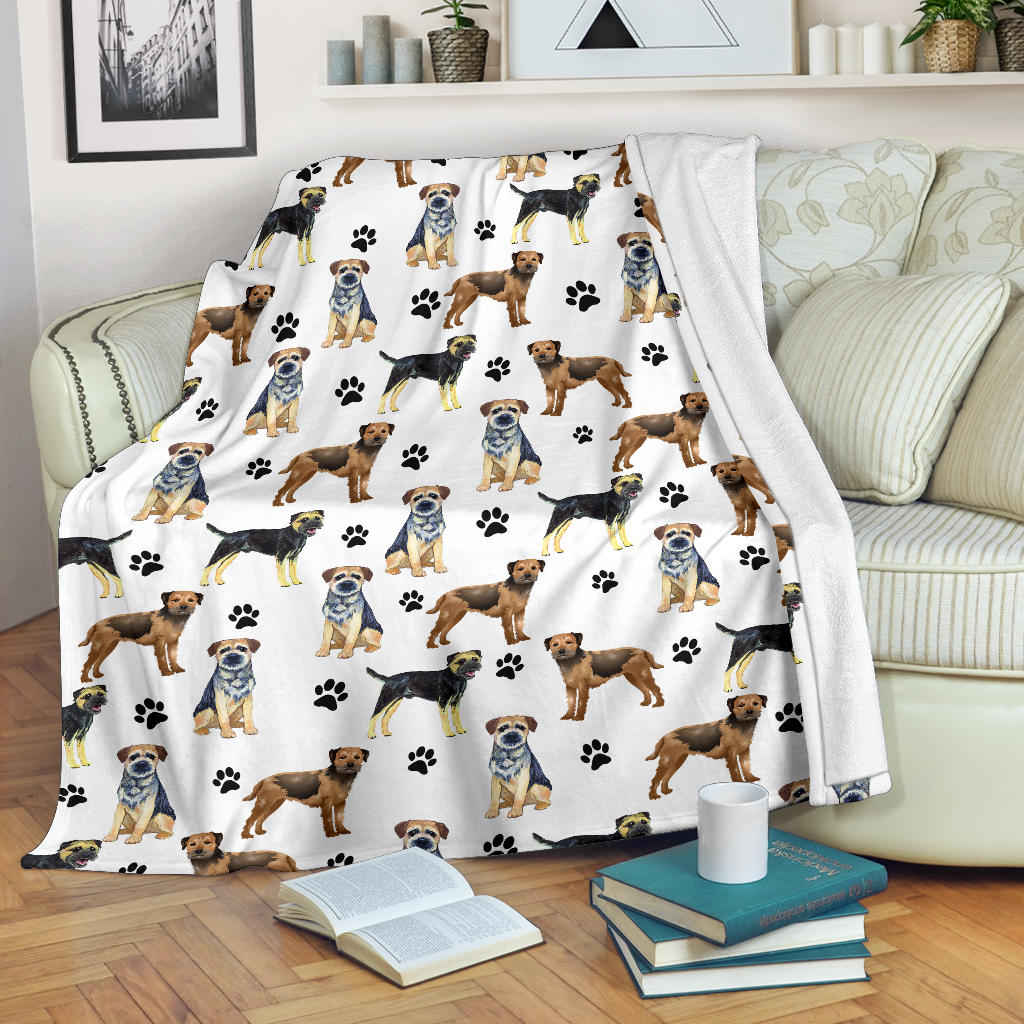 Border Terrier Paw Blanket