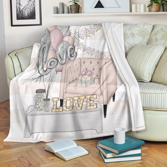 Double Love Fleece Blanket