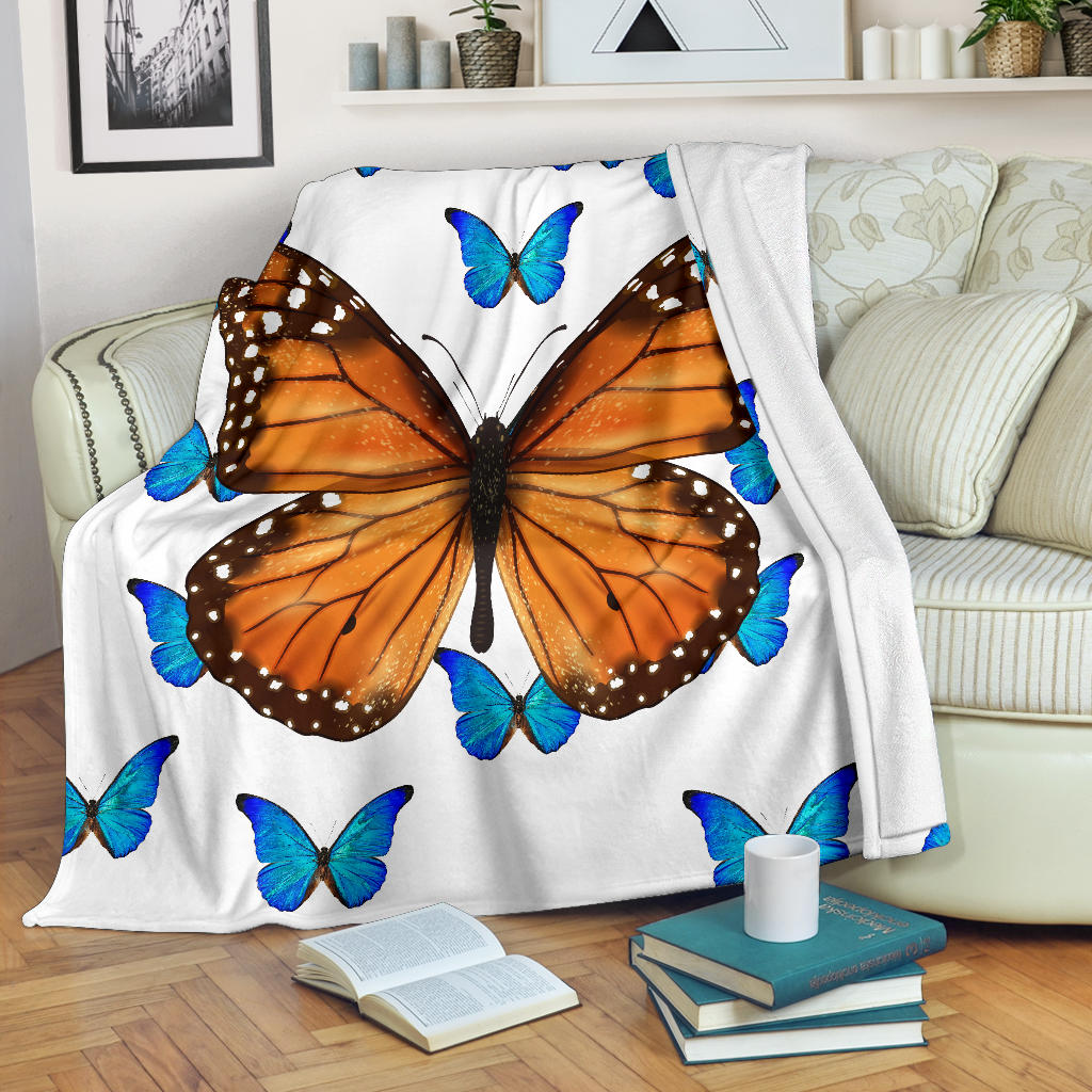 White Big Butterfly blanket - Top Content | POD Collection | Free Shipping