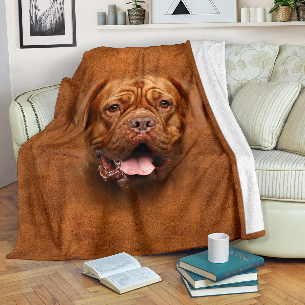 Dogue De Bordeaux Face Hair Blanket