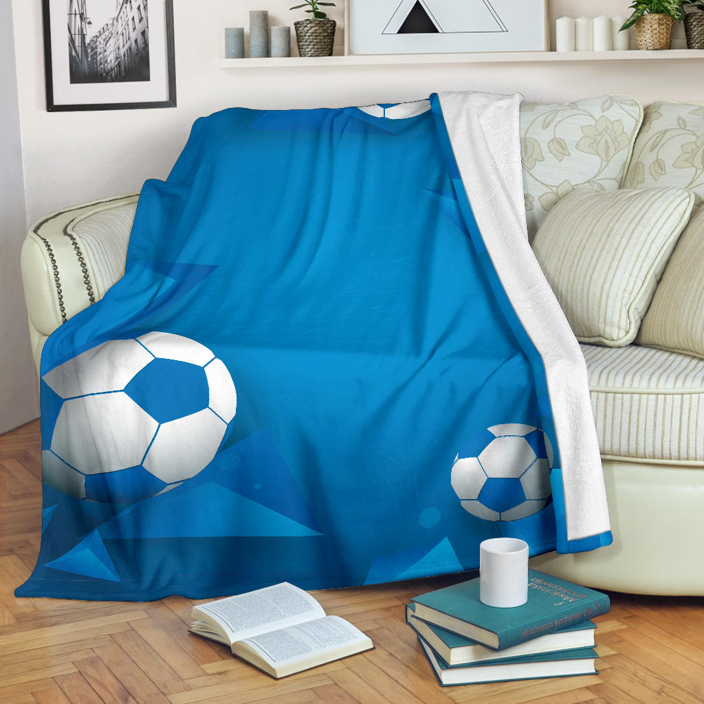 blue football 3d shapes blanket - Top Content | POD Collection | Free Shipping