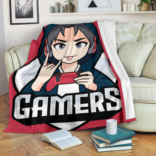 Anime Gamer Boy Blanket