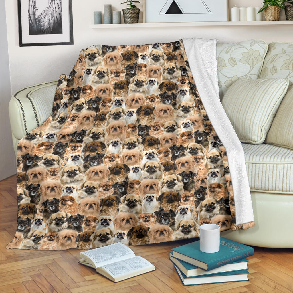 Tibetan Spaniel Full Face Blanket