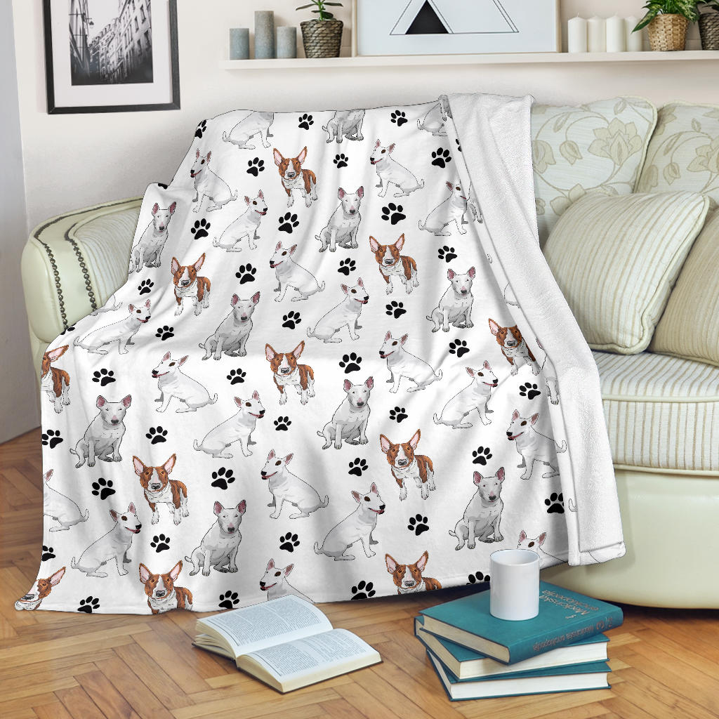 Bull Terrier Paw Blanket