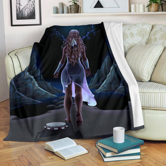 Night Moon Girl Fantasy Premium Blanket - Top Content | POD Collection | Free Shipping