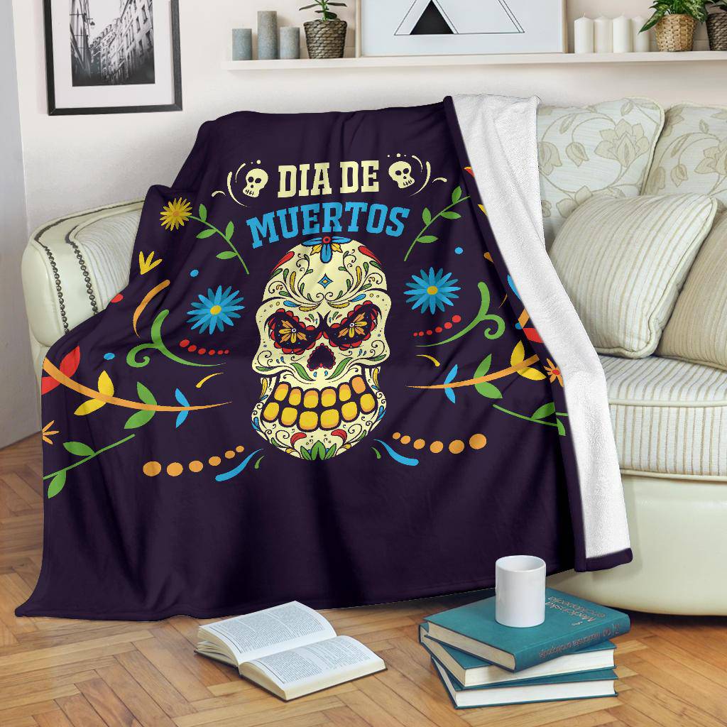 Premium Blanket Dia De Muertos Day Of The Dead Holiday Cartoon - Top Content | POD Collection | Free Shipping