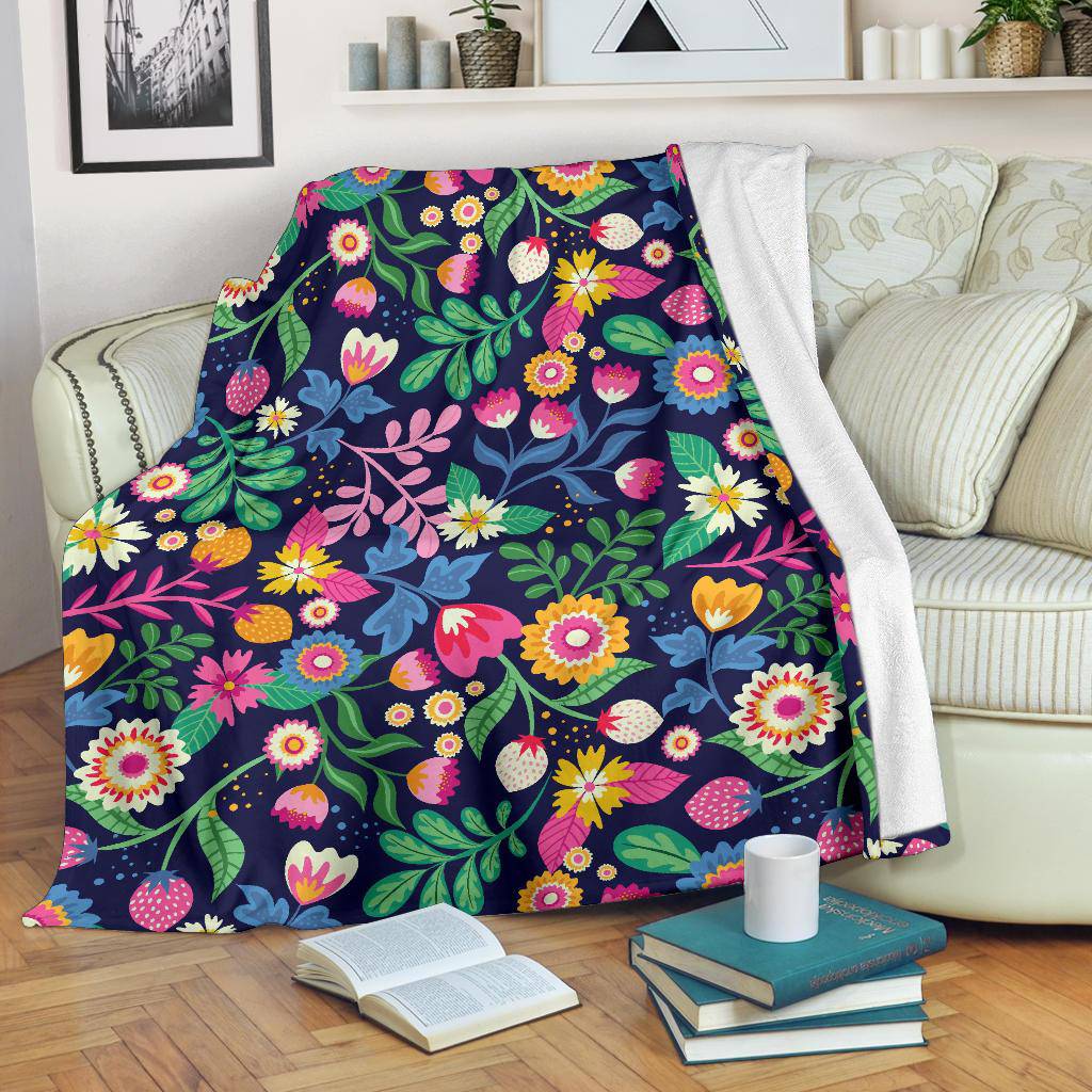 Hand Painted Exotic Plants Floral Premium Blanket - Top Content | POD Collection | Free Shipping