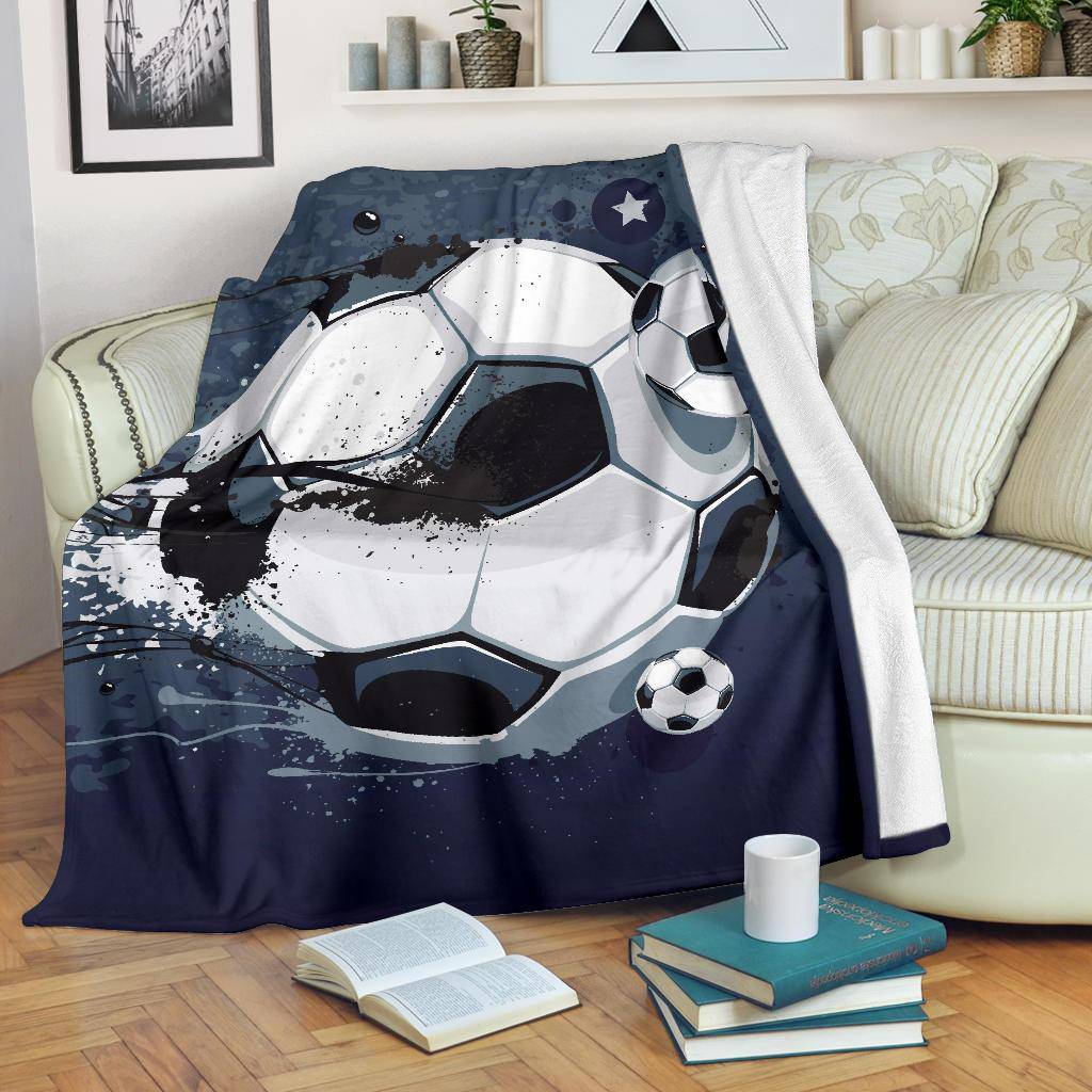 Star Football Ball Graffiti Background Premium Blanket - Top Content | POD Collection | Free Shipping