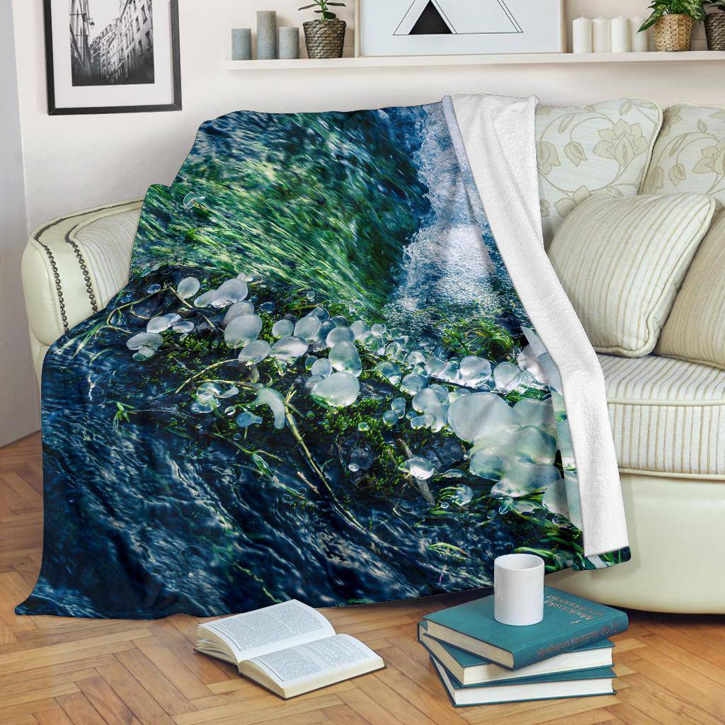 Water Drops Iced France Alpine Mountain Premium Blanket - Top Content | POD Collection | Free Shipping