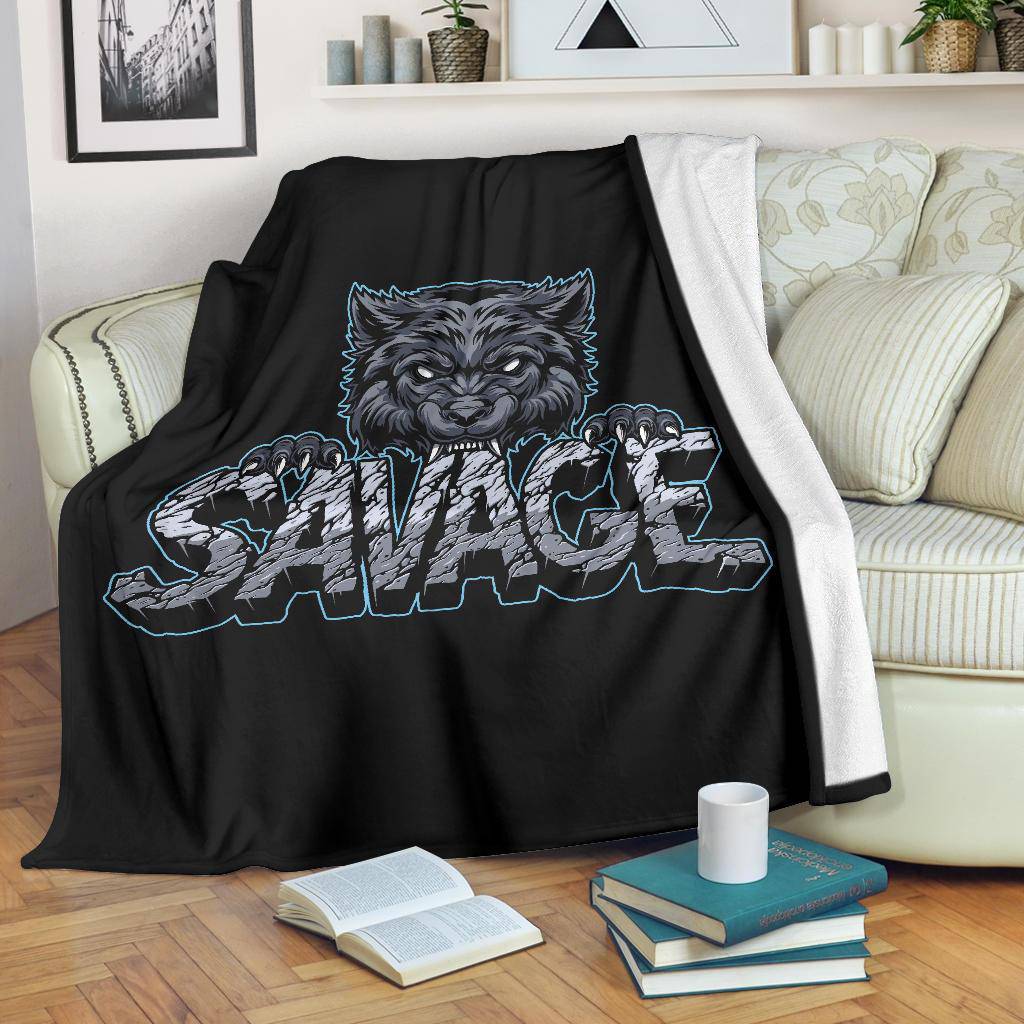 Premium Blanket Savage Aggressive Wolf Cartoon - Top Content | POD Collection | Free Shipping