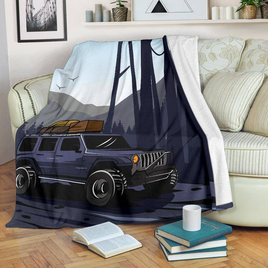 Car Adventure Cartoon Premium Blanket - Top Content | POD Collection | Free Shipping