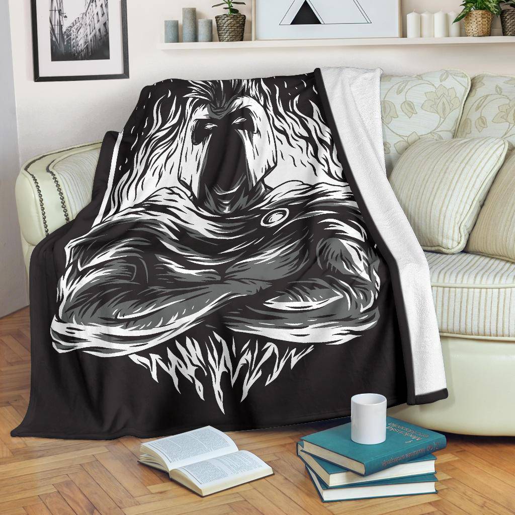 Super Spartan Drawing Art B&W Premium Blanket - Top Content | POD Collection | Free Shipping