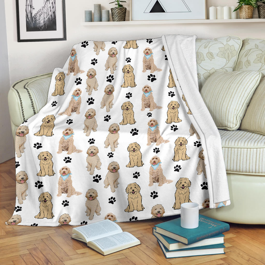 Australian Labradoodle Paw Blanket