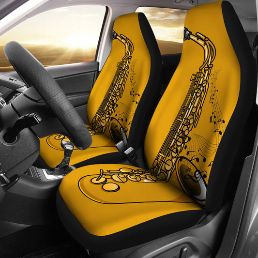 Strong Orange Saxophone - Car Seat Cover